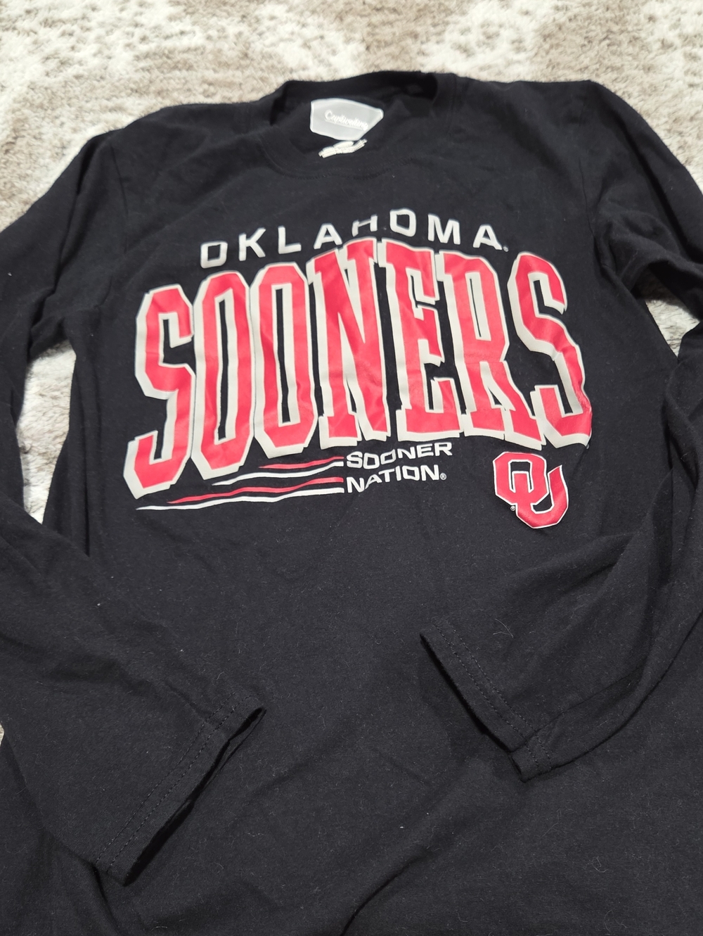 Oklahoma Sooners Black Long-Sleeve Tee